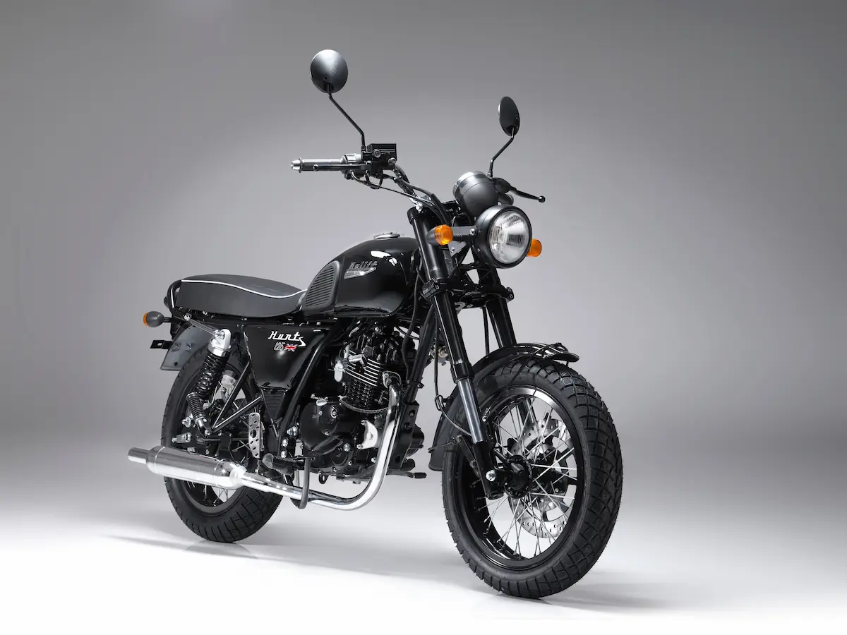 Moto Hunt S 125cc au style rétro classique noir